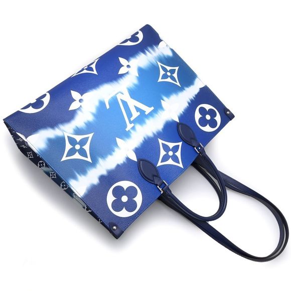 Louis Vuitton On The Go GM Tote Bag Blue - Picture 3 of 8